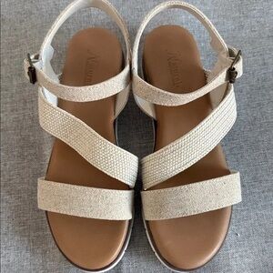 Natural Reflections Beige Strappy Sandals